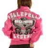 Women's Pelle Pelle World Famous 1978 Studded Pink Genuine Leather Jacket
