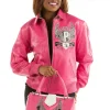 Women's Pelle Pelle World Famous 1978 Studded Pink Leather Jacket