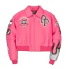 Women's Pelle Pelle World Famous Marc Buchanan 1978 Pink Crop Leather Jacket