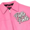 Women’s Soda Club Pelle Pelle Marc Buchanan World Famous Crop Studded Pink Jacket