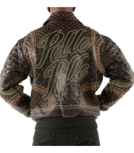Pelle Pelle Mens Monarch Rust Burnish Burgundy Leather Jacket