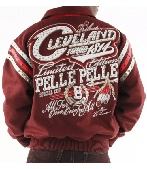 Pelle Pelle Maroon Cleveland Tribute Special Cut Jacket